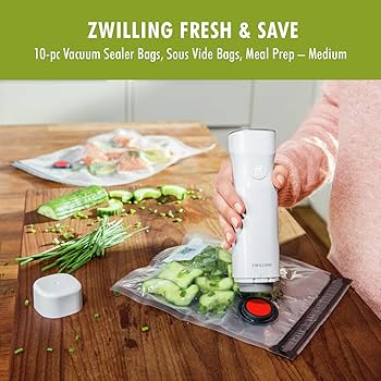 Amazon.com: ZWILLING Fresh & Save 10-pc Vacuum Sealer Bags, Sous Amazon.com: ZWILLING Fresh & Save 10-pc Vacuum Sealer Bags, Sous